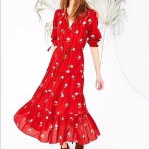 Ulla Johnson red floral dress
